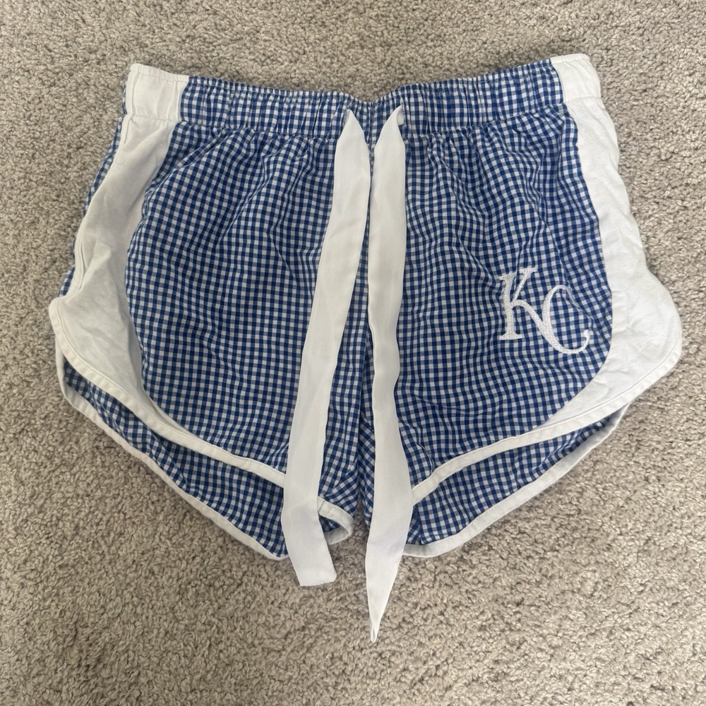 Concept Sports KC Royals Checkered Women's Pajama Shorts Size S